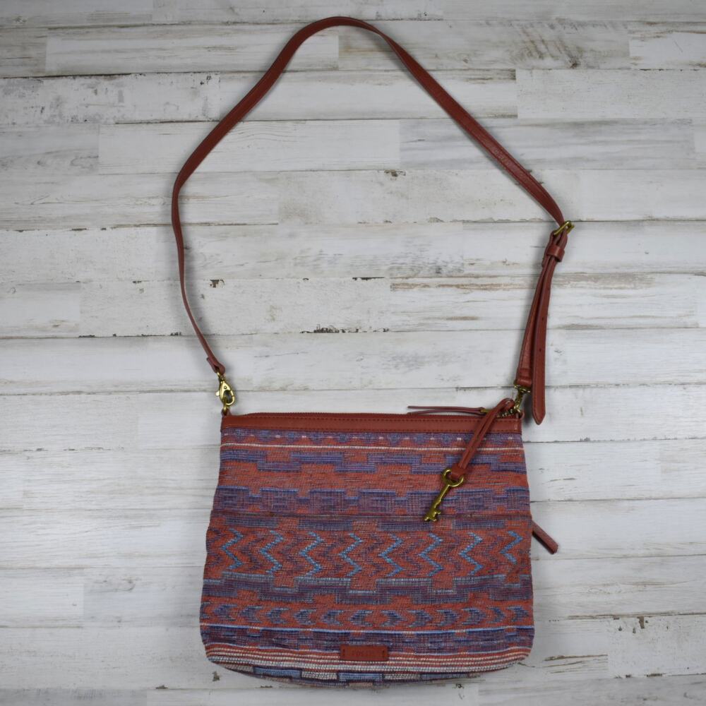 Fossil Fiona Multicolor Boho Geometric Print Fall… - image 1